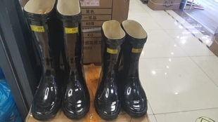 上海双钱牌工地工作男女橡胶雨鞋牛筋底中筒雨靴耐酸碱雨鞋
