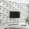 北欧黑白色现代简约几何线条墙纸客厅卧室内电视背景墙壁纸鹿皮绒