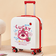 儿童行李箱拉杆箱女孩11岁出游旅行箱女童草莓熊密码万向轮登机箱