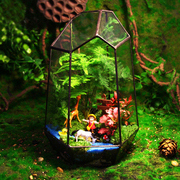 苔藓植物微景观生态瓶玻璃花房创意迷你办公N绿植龙猫盆栽生日礼