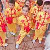 精忠报国表演出服装儿童武术长袖短袖太极服男女小学生幼儿园练功