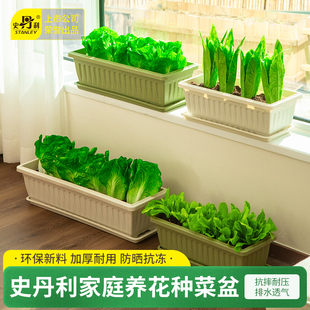 史丹利阳台种菜盆蔬菜专用家用花盆长方形室内塑料长条盆种植神器