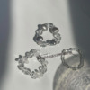 aido2021年串珠水晶天然珍珠戒指女小众，设计ins潮冷淡风