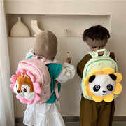 毛绒卡通熊猫可爱宝宝外出春游搭配背包儿童零食双肩包超萌小书包