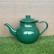 搪瓷珐琅酱油壶带盖茶，水壶厨房调味壶绿色，储物出口土耳其壶非陶瓷