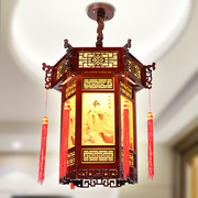 仿古饭店装饰灯中式复古特色灯笼门厅走廊过道古典中国风灯具木艺