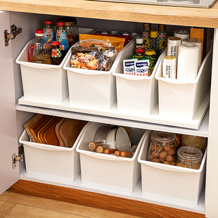 厨房台面收纳盒调料置物架，桌面水槽橱柜，抽屉塑料杂物零食筐高颜值