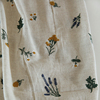 布悟春季日系复古棉麻花朵，刺绣布料连衣裙，做衣服面料diy布艺手工