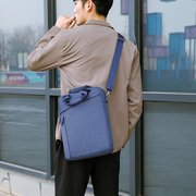 男士手提包竖款休闲单肩斜挎包，大容量电脑包文件包商务(包商务)公文包定制