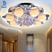 LED吸顶圆形水晶灯创意个性客厅灯节能大厅灯现代简约卧室餐厅灯