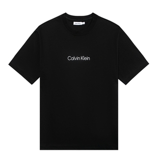 Calvin Klein/CK 夏季简约T恤男士运动透气热印休闲圆领短袖上衣
