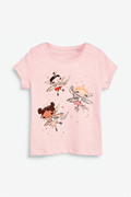 欧美风格女童粉红t恤夏童装，儿童纯棉短袖t恤婴儿打底衫宝宝上衣