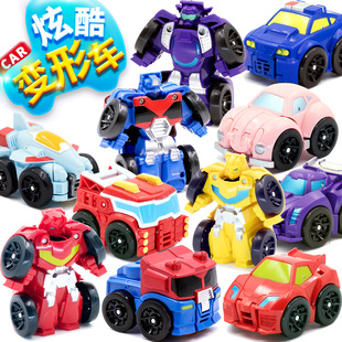 儿童汽车人变形玩具车蒙巴迪金刚小车机器人男孩小汽车战士变形车