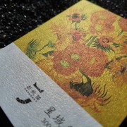 特种纸星彩冰白烫金定制卡片贺卡来图明信片方卡3寸小卡自印制作