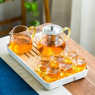 玻璃茶具套装2023家用茶杯功夫茶耐高温泡茶壶简约过滤小茶壶