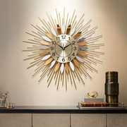北欧轻奢钟表客厅家用时钟创意时尚潮流静音太阳挂钟个性简约挂表