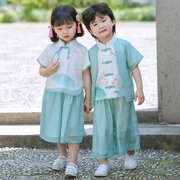 男童汉服夏装中国风唐装国学，服女童古装，表演服毕业儿童演出服套装