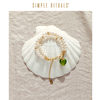 simplerituals意大利古法手工琉璃翠绿浪漫双层天然珍珠手链