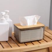 日式竹木纸巾盒客厅茶几简约抽纸盒餐巾纸盒家用纸抽盒家居卷纸筒