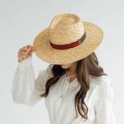 春夏手工编织花纹拉菲草，爵士帽女士户外旅游沙滩，防晒遮阳帽子