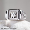 情侣原创设计s925纯银戒指，空托个性银饰质感活口镶嵌松石