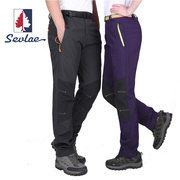 sevlae圣弗莱户外冬季男女加绒加厚速干冲锋裤子，登山运动快干长裤