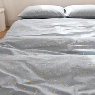 AFISHTANG简约清新碎花大气纯棉床单被套全棉被罩床笠枕套可