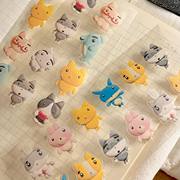 JY杂货国内韩国susu可爱猫猫女孩贴纸 手帐装饰拼贴ins
