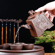 宜兴紫砂壶大容量过滤泡茶壶手工单壶陶瓷养生壶家用茶具茶杯套装
