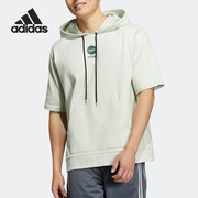 adidas阿迪达斯neo连帽短袖男装2024运动服宽松套头衫t恤