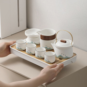 网红茶具套装2024家用中式陶瓷，茶壶茶杯小全套功夫泡茶办公室