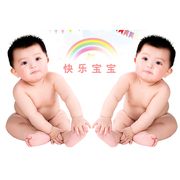 男宝宝图片婚房墙贴画龙凤，双胞胎胎教海报，宝宝画报婴儿床头照片