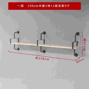 铁艺壁挂墙上一字隔板置物架墙壁，实木书架花架多层收纳架承重力强