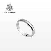 海盗船银饰925银戒指时尚情侣，对戒男简约个性定制戒指女刻字指环