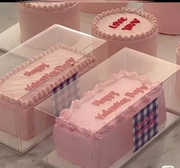 长方形西点盒简约水果挞蛋糕盒子透明创意木糠杯慕斯盒蛋糕卷包装