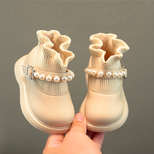 女童马丁靴1一3岁软底公主，鞋皮鞋婴儿，靴小童鞋女宝宝鞋子春秋单鞋