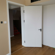 犇犇木门白色混油实木复合烤漆现代极窄边室内套装门定制
