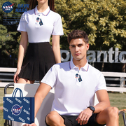 NASA GAVK2024春夏季潮牌潮流情侣POLO衫男女同款百搭上衣T恤