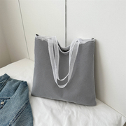 网纱包透明包包女包沙滩包托特包折叠购物袋ins纱网包单肩大容量
