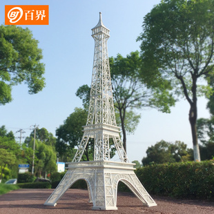 大型巴黎埃菲尔铁塔模型圣诞摆件落地户外铁艺金属婚庆道具可定制