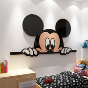 卡通米奇3d立体墙面壁纸贴画米老鼠儿童房间布置装饰卧室床头背景