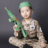 幼儿园迷彩道具六一儿童演出野战玩具冲锋军绿帽头盔套装肩带