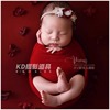 新生儿摄影服装道具新年红色，婴儿拍照裹布影楼，写真宝宝满月照