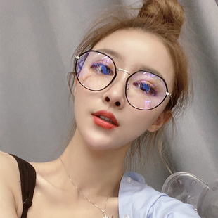 超A潮款眼镜女网红ins风防蓝光辐射护目平光镜可配近视眼镜框韩版