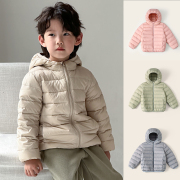 日本优家童装儿童轻薄羽绒服，男女童冬2024中大童短款宝宝外套