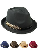 礼帽男女通用舞台爵士帽，时尚绅士帽秋冬帽子，毡帽英伦黑色小礼帽女