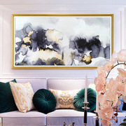艺术抽象油画现代简约客厅沙发背景墙装饰画床头画卧室挂画横幅