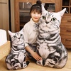 仿真猫咪毛绒玩具猫公仔抱枕靠垫假猫咪仿真3d布偶猫长条女生可爱