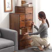 定制新实木(新实木)夹缝收纳柜子，木质抽屉式卧室，斗柜简约窄柜缝隙柜储物柜