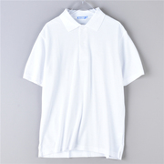 品质男生纯白色polo衫812l75242夏季商务，休闲学院风短袖棉t恤上衣